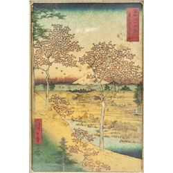 Ando Hiroshige Japanese Print on Paper Mount Fuji