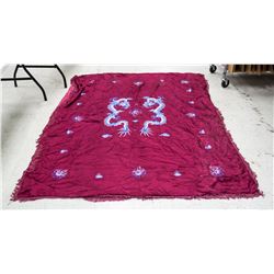 Chinese Large Double Dragon Embroidery Panel