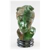 Image 1 : Verdite Stone Sculpture of a Woman's Head