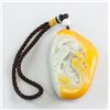 Image 1 : Chinese Yellow White Jade Carved Crane Toggle