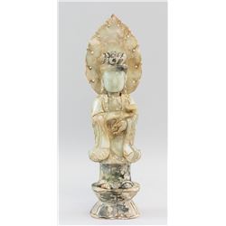 Chinese Old Jade Guanyin Statue