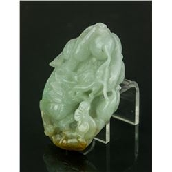 Chinese Grade A Green Jadeite Pendant COA