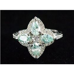 3.75 Ct Mint Green Moissanite Ring
