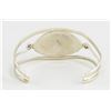 Image 2 : Silver Mother Of Pearl Abalone Bangle Bracelet