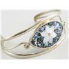 Image 4 : Silver Mother Of Pearl Abalone Bangle Bracelet