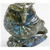 Image 5 : Certified 2183 Ct Hand Carved Labradorite Owl