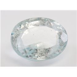 5.35ct Oval Cut Aqua Blue Natural Aquamarine AGI