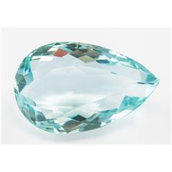 63.85ct Pear Cut Blue Natural Aquamarine GGL