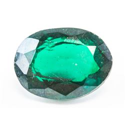 13.80ct Oval Cut Green Natural Chrome Diopside AGI