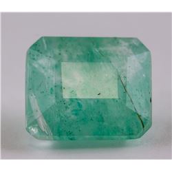4.10ct Emerald Cut Green Natural Emerald AGSL