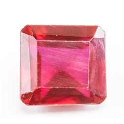 11.50ct Emerald Cut Red Natural Ruby AGI