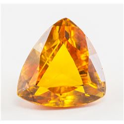3.65ct Trillion Cut Golden Natural Sapphire GGL