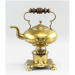Gold-Colored Kettle Wooden Handle
