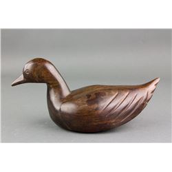 Chinese Huanghuali Carved Duck