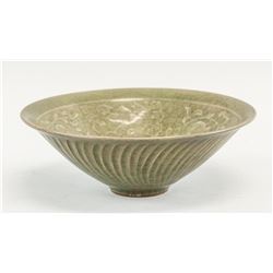Chinese Longquan Carved Bowl Ming Style