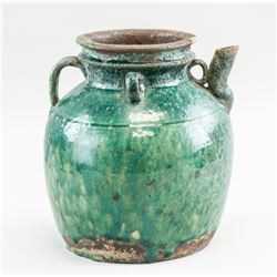 Chinese Han Style Green Jar