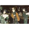Image 3 : Chinese Hardstone Carved Court Scene Lacquer Panel