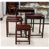 Image 1 : Four Chinese Wood Nested Table Set