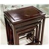 Image 3 : Four Chinese Wood Nested Table Set