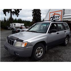 A4 --  2002 SUBARU FORESTER L , Grey , 348258  KM's