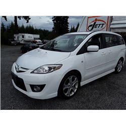 I2 --  2008 MAZDA 5 , White , 193837  KM's