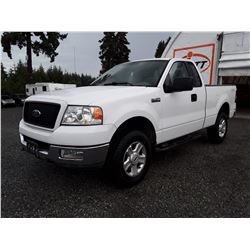 A1 --  2004 FORD F-150 XLT 4X4 , White , 290566  KM's "NO RESERVE"