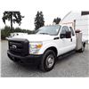 Image 1 : H2 --  2011 FORD F350 SUPER DUTY CREW CAB FLAT DECK , White , 214434  KM's