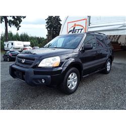 I4 --  2004 HONDA PILOT LX , Black , 262660  KM's