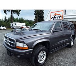 J2 --  2003 DODGE DURANGO SLT PLUS , Grey , 179310  KM's