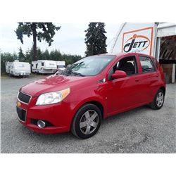 K2 --  2010 CHEVROLET AVEO LS , Red , 189047  KM's