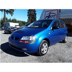 D3 --  2008 PONTAIC WAVE SE , Blue , 66352  KM's