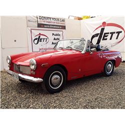 0E --  1975 MG MIDGET CONVERTIBLE , Red , 21,426 MILES, 5 DIG ODO  *TMU*