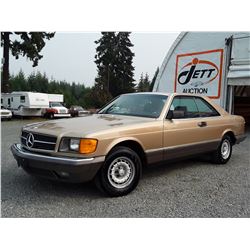 0A --  1983 MERCEDES 380 SEC COUPE, GOLD, 204,924 KMS