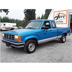E6A --  1992 FORD RANGER SUPER CAB , Blue , 292921  KM's