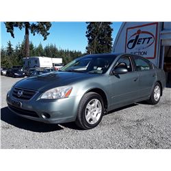 C3 --  2003 NISSAN ALTIMA, BASE, GREEN, 226,520 KM'S