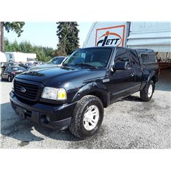 G2 --  2008 FORD RANGER EXT CAB 4X4 , Black , 284885  KM's