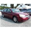 Image 3 : A12D --  2005 CHEVROLET MALIBU , Red , 246855  KM's