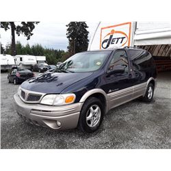 A12I --  2004 PONTIAC MONTANA SPORT , Blue , 223000  KM's "NO RESERVE"