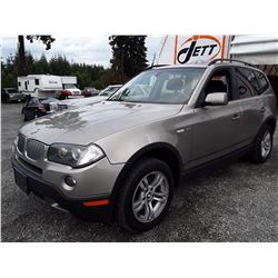 H4 --  2008 BMW X3 3.0I , Brown , 141225  KM's