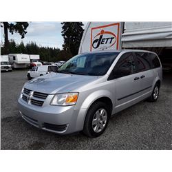 A6 --  2008 DODGE GRAND CARAVAN , Grey , 250431  KM's  "NO RESERVE"