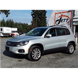 C6C --  2013 VW TIGUAN S , Silver , 140052  KM's