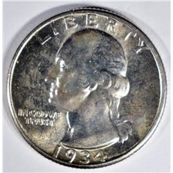 1934-D WASHINGTON QUARTER CH BU