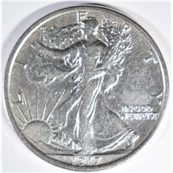 1917 WALKING LIBERTY HALF DOLLAR AU