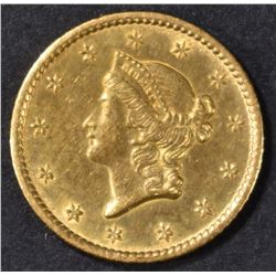 1850-O $1 GOLD LIBERTY BU  OLD CLEANING