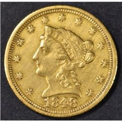 1848-C $2.5 GOLD LIBERTY  NICE BU  OLD CLEANING