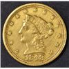 Image 1 : 1848-C $2.5 GOLD LIBERTY  NICE BU  OLD CLEANING