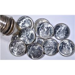 1954 ROLL BU ROOSEVELT DIMES