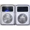 Image 2 : 2 2015 AMERICAN SILVER EAGLES  NGC MS-70