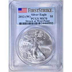 2012-W AMERICAN SILVER EAGLE  PCGS MS-70