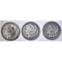 1881, 1890-O & 1890-S CIRC MORGAN DOLLARS